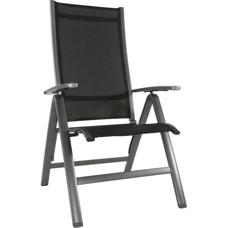 Gartensessel Klappsessel Hochlehner RENO Gestell Aluminium anthrazit