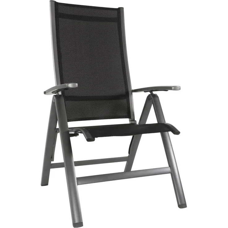Gartensessel Klappsessel Hochlehner RENO Gestell Aluminium anthrazit