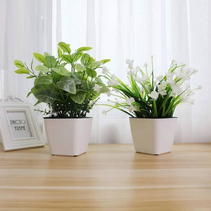 T4U 13cm Blumentopf Selbstbewässerung Weiß 3er-Set Pflanztopf – Bild 2