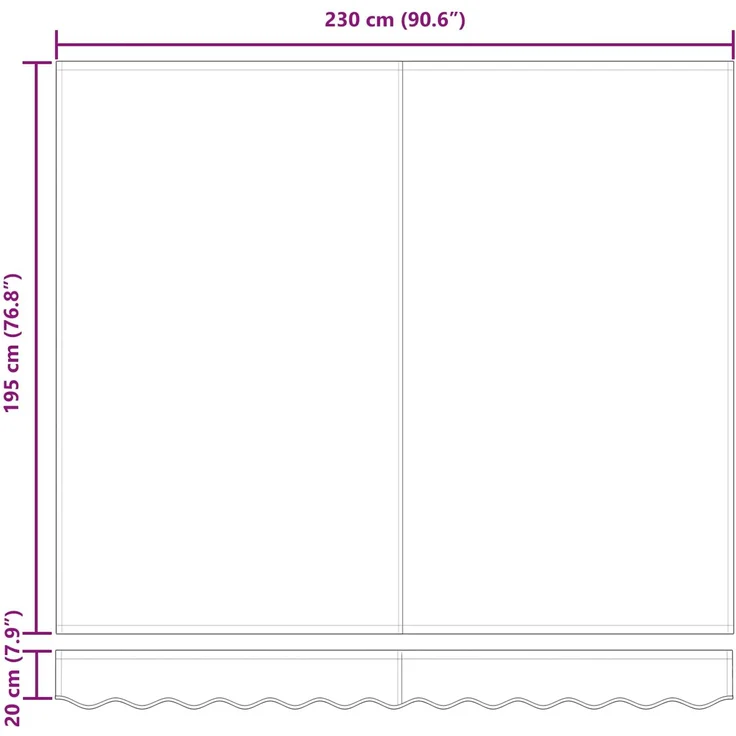 vidaXL Einziehbare Markise Anthrazit 250 x 200 cm Stoff 3329372 – Bild 12