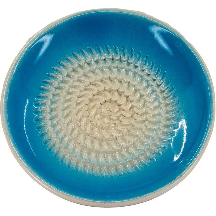 Kaladia Multireibe 808, Hellblau, Keramik, handbemalte Reibeteller Unifarben Keramik - Made in Spain