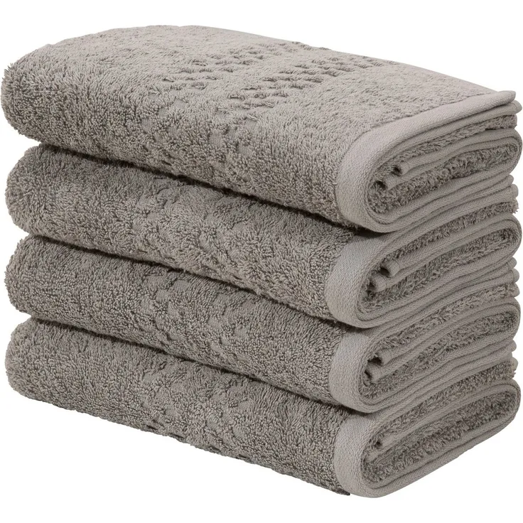 OTTO home Handtuch Regona, Handtücher 50x100cm, flauschig und weich, 500gr/m², Frottier (Set, 4-St), Premium Handtücher mit Bordüre, Set, 100% Baumwolle, 5 Jahre Garantie