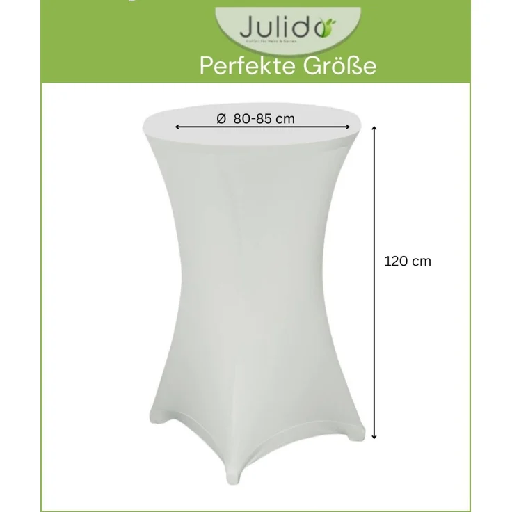 2x Julido Stehtischhusse Husse Stehtisch Stretch Ø 80cm Bistrotisch Stehtisch – Bild 2