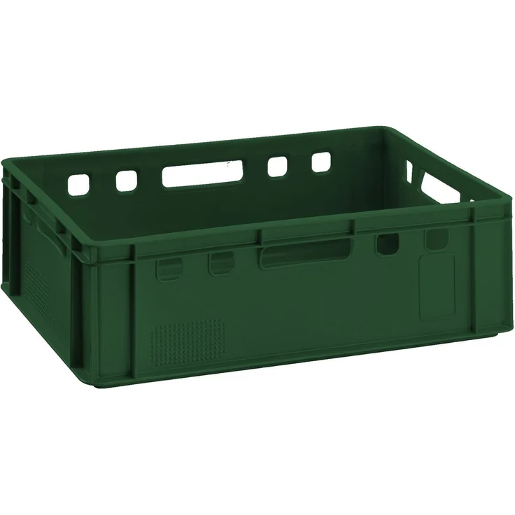 5x Fleischkiste E2 Fleischerkiste Eurobox 60x40x20cm lebensmittelecht, robust, stapelbar | Lagerkisten, Stapelkisten, Metzgerkiste Made in Germany – Bild 3