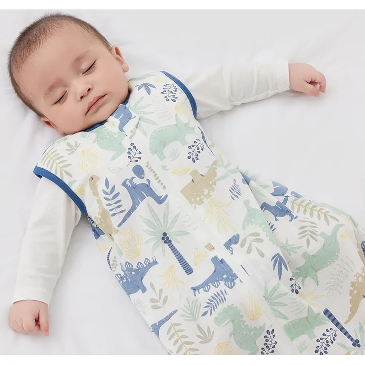 Duomiaomiao Baby Schlafsack,0.5 Tog Ganzjahres Cartoon Jungen Schlafsack, Leichter hochwertiger Baumwoll-Mädchen Schlafsack, geeignet für Kinder im Alter Von 6 Monaten bis 3 Jahren – Bild 5