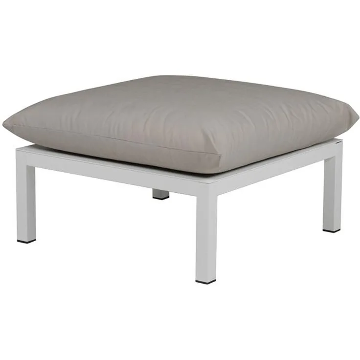 Anbauelement Fiam DOMINO, 70 x 70 x 42 Gestell: Aluminium Weiß, Sitzkissen Taupe