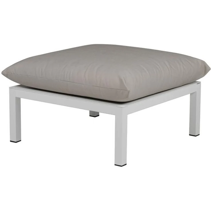 Anbauelement Fiam DOMINO, 70 x 70 x 42 Gestell: Aluminium Weiß, Sitzkissen Taupe – Bild 1