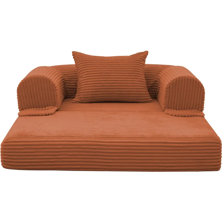 ZUBALIYA SchlafSofa mit Cordbezug, mit Schaumstoffpolsterung, ohne aufwendige Montage, für Wohnzimmer und Apartments – Bild 11