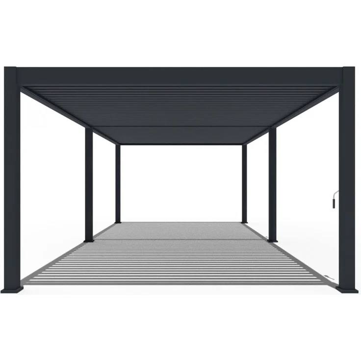 Weide Deluxe Plus | Pergola Voll Aluminium freistehend | 4 x 8 M | Lamellendach anthrazit – Bild 6