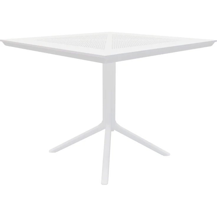 CLP Gartentisch Lenval 80 x 80 cm robust & wetterfest,weiß – Bild 1