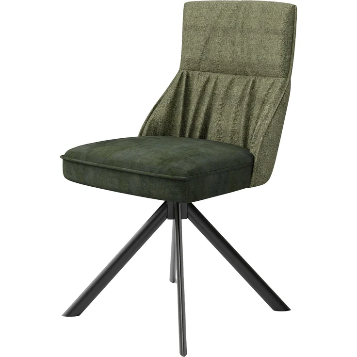 Stuhl >CALIFORNIA< 2er-Set in grün aus Webstoff/Velvet 50x89x56 cm (BxHxT) – Bild 4