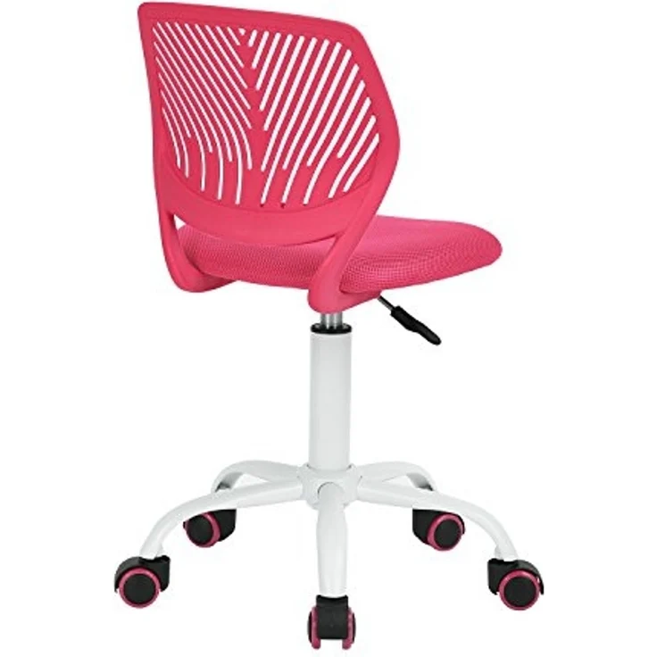 FurnitureR 2 Stück Home Office Stuhl, ergonomisch, verstellbar, Höhe Swivel Rolling, Computer-Bürostuhl, für Zuhause, Büro und Studium, Metall, Pink Purple, 38.5CM x40CM x75-87CM – Bild 6
