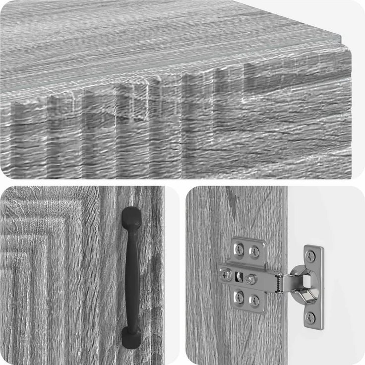 vidaXL Badezimmer Aufbewahrungsschrank HAARLEM Sonoma-Grau 896831 – Bild 6