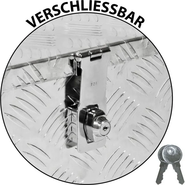 Trucky Anhänger-Deichselbox Truckbox Box Werkzeugkiste Anhängerbox Deichselbox 15 Größen Alumium – Bild 4