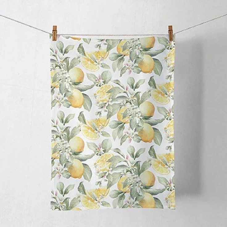 Ambiente® Geschirrtuch Limoni, (1-tlg, 1-teilig), Geschirrtücher ca. 50x70cm Baumwolle – Bild 1