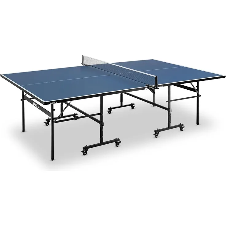 JOOLA Tischtennisplatte Inside 13 Indoor Tischtennistisch klappbares Untergestell – Schneller Aufbau inklusive Netz, blau, 274 x 152,5 x 76 cm