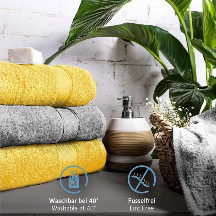 Komfortec Handtuch Set aus 100% Baumwolle, 4 Handtücher 50x100 cm und 4 Badetücher 70x140 cm, Frottee (Packung, 8-St), Duschtücher & Badehandtuch, Weich, Towel, Groß – Bild 3