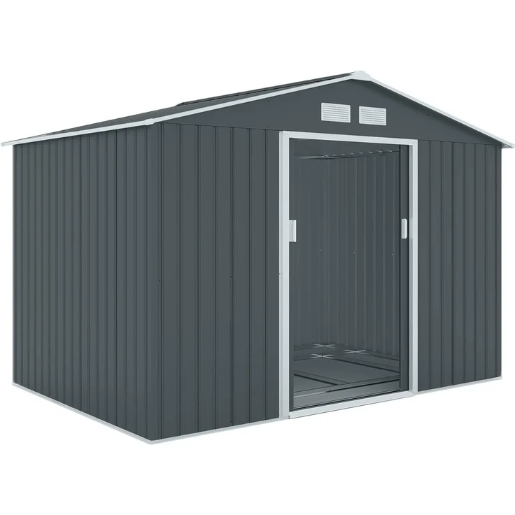 XXL Metall Gerätehaus Geräteschuppen Garten Haus Schuppen Gartenhaus Laube grau – Bild 6