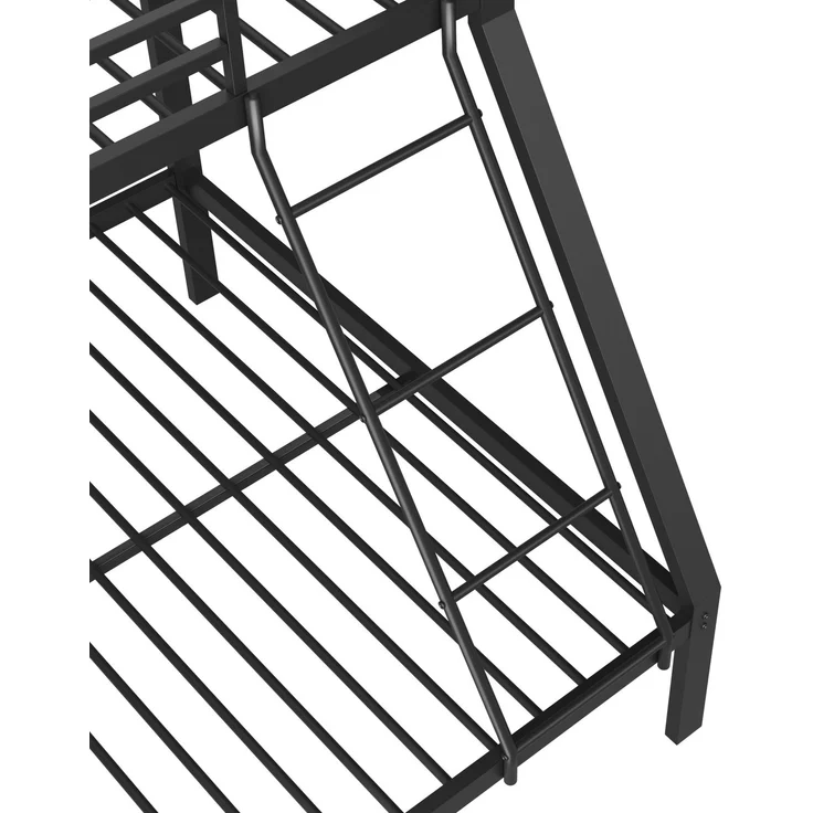 Etagenbett 90/140x200 cm aus Metall in Schwarz mit flexibel montierbarer Leiter – Ohne Matratze – Bild 9