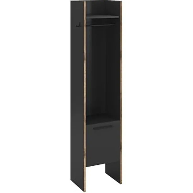 Garderobenschrank >Bueno< in Basalt - 42x189x37cm (BxHxT)