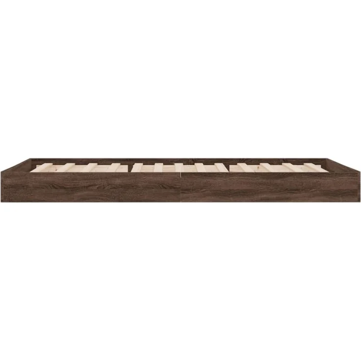 vidaXL Bettgestell ohne Matratze Braun Eiche 90x200 cm Holzwerkstoff 842069 – Bild 10