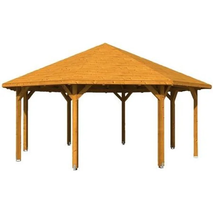 SKANHOLZ Pavillon, Zeltdach, achteckig, BxT: 630x630 cm Gartenpavillon 4018211008063