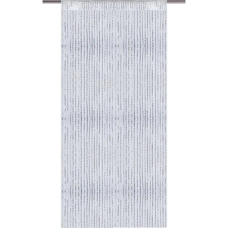 Fadenvorhang Lurex- Optik Fadengardine mit Stangendurchzug Türvorhang, attraktiv und modern in vielen verschiedenen Ausführungen erhältlich Weiß 90x250cm