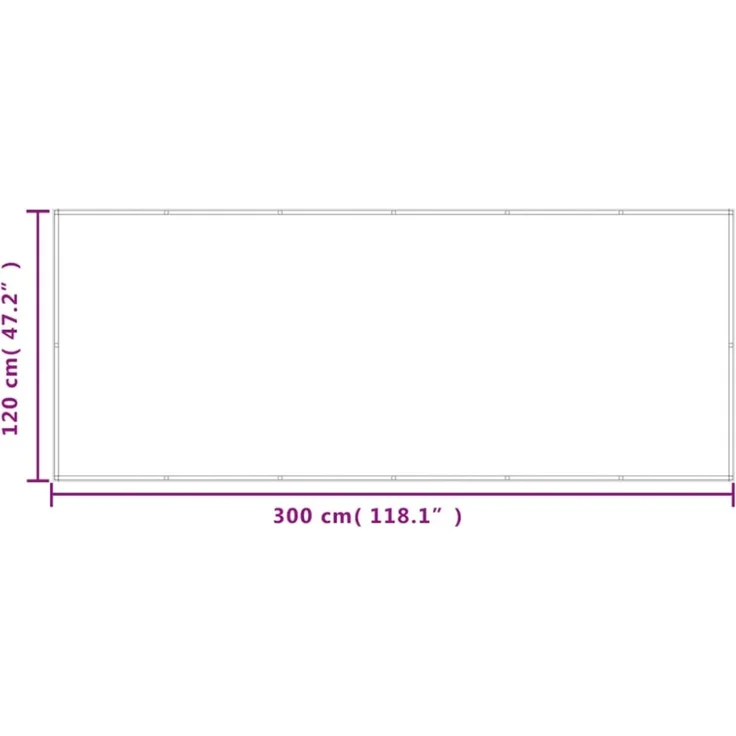 vidaXL Balkon-Sichtschutz Sandfarben 120x300 cm 100% Polyester-Oxford 4000035 – Bild 5