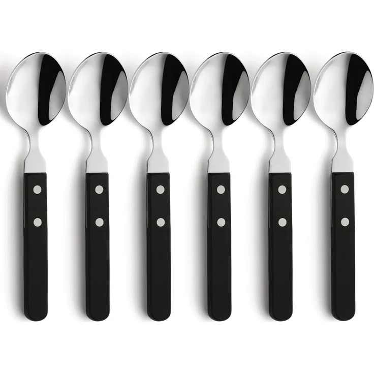 Amefa 'PIZZA' Menülöffel Set 6-teilig, Kunststoff schwarz, 19,4 cm