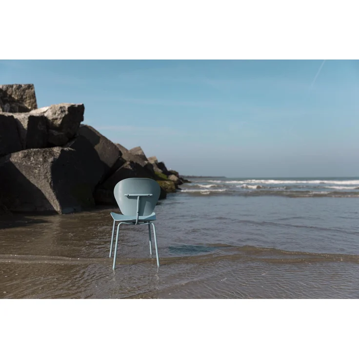 Zuiver Esszimmerstuhl The Ocean im 2er-Set, Farbe Ocean Blue, Sitzschale aus recyceltem Meeresplastik, Metallgestell – Bild 6