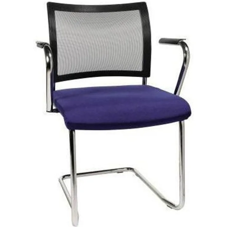 TOPSTAR Besucherstuhl Visit NV49AG26 Freischwinger inkl. Armlehnen blau