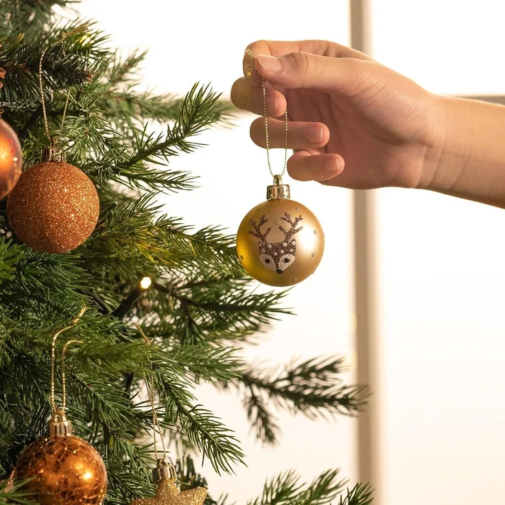 35er Set Valery Madelyn Weihnachtskugeln 5cm Kunststoff Christbaumschmuck – Bild 3