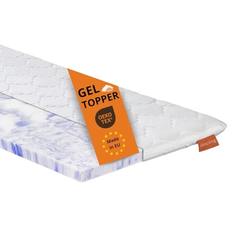 sleepling orthopädischer Gelschaum Topper 80x200 cm, mit Memory Effekt, 6 cm Komforthöhe, hypoallergen, für alle Matratzen – Bild 1