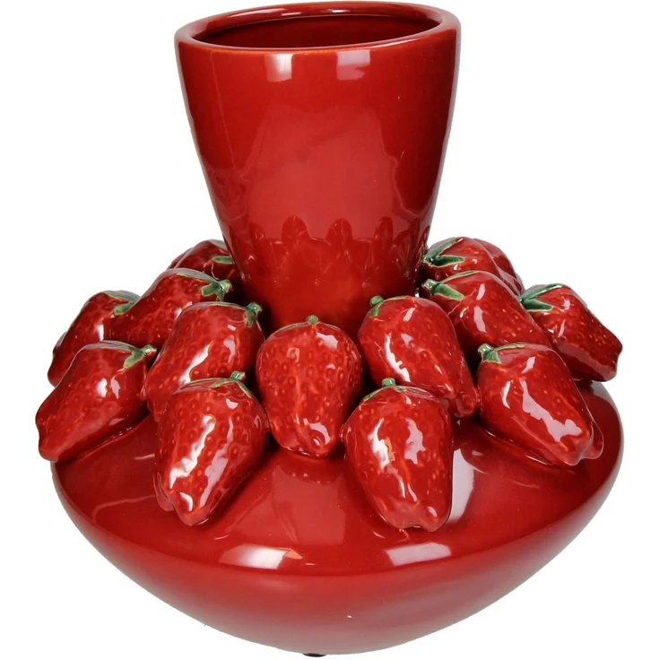 Vase Strawberry rot Ø 32,5cm – Bild 1