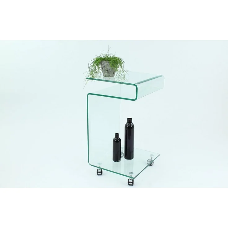 Beistelltisch >Vigo< in Klarglas, Glas - 42x68x37cm (BxHxT) – Bild 2