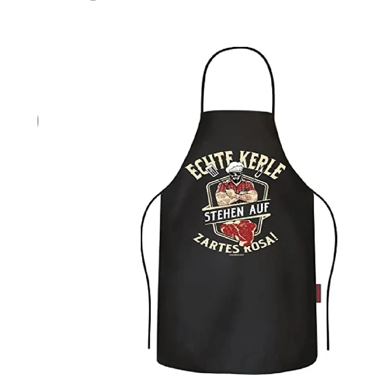 RAHMENLOS Original BBQ-Grillschürze Kochschürze: Echte Kerle Stehen auf zartes Rosa