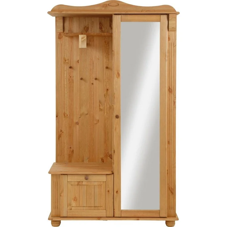 OTTO home Kompaktgarderobe Adele Breite 108 cm, mit Spiegeltür, aus massiver Kiefer, FSC® – Bild 2
