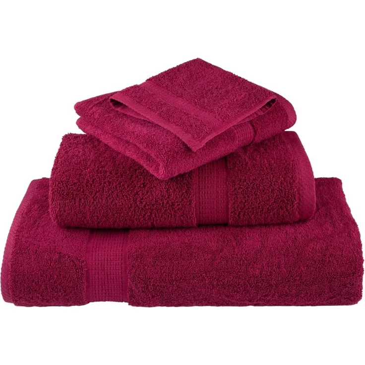 vidaXL Premium Handtücher SOLUND 2 Stk. Bordeaux 100x200 cm 600 g/m² 137221 – Bild 4