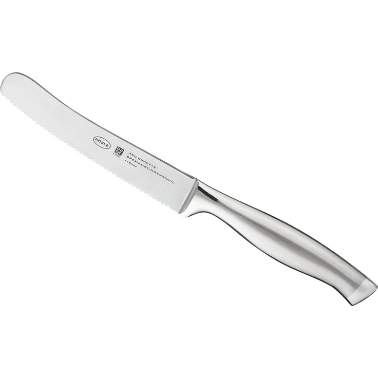 RÖSLE Frühstücksmesser Basic Line, Hochwertiges Buttermesser oder Brotzeitmesser zum Schneiden und Bestreichen von Brötchen oder Brot, Klingenspezialstahl, Edelstahl 18/10, ergonomischer Griff – Bild 1