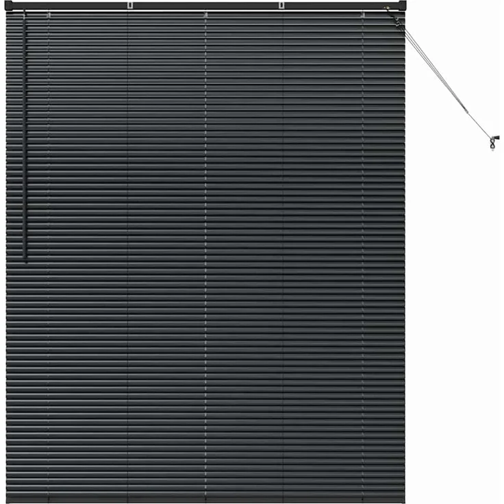 vidaXL Venezianische Jalousie Schwarz 175 x 145 cm 25 mm Aluminium 42006156 – Bild 2