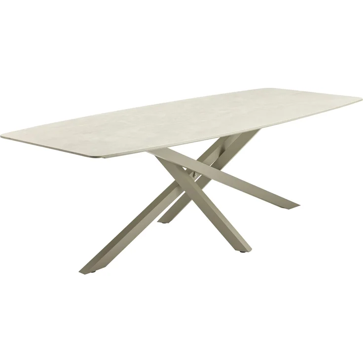 Gartentisch Concord Esstisch Terrassentisch 200x100x75cm sintered stone Taupe-Beige – Bild 1
