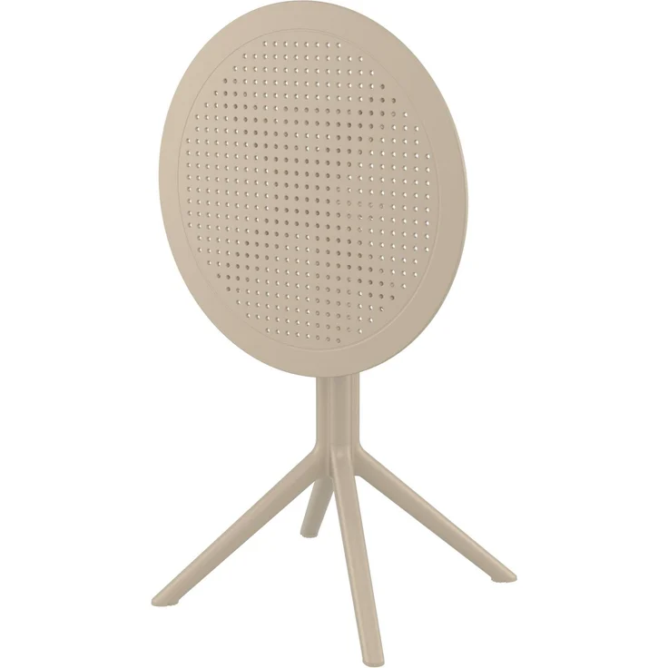 CLP Klapptisch wetterfest Sky klappbarer Gartentisch für den Außenbereich,Farbe:taupe;Form:rund – Bild 5