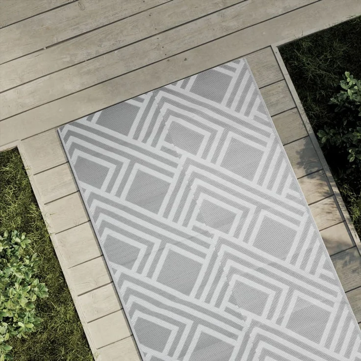 vidaXL Outdoor-Teppich ARAKIL Grau 80x150 cm PP 368561 – Bild 1