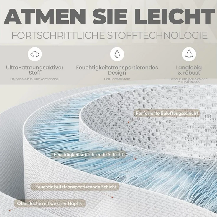 Dowinx Gaming-Stuhl Massage Gaming Stuhl Stoff mit Kopfstütze, Ergonomische Gaming Stuhl mit Fußstütze – Bild 2