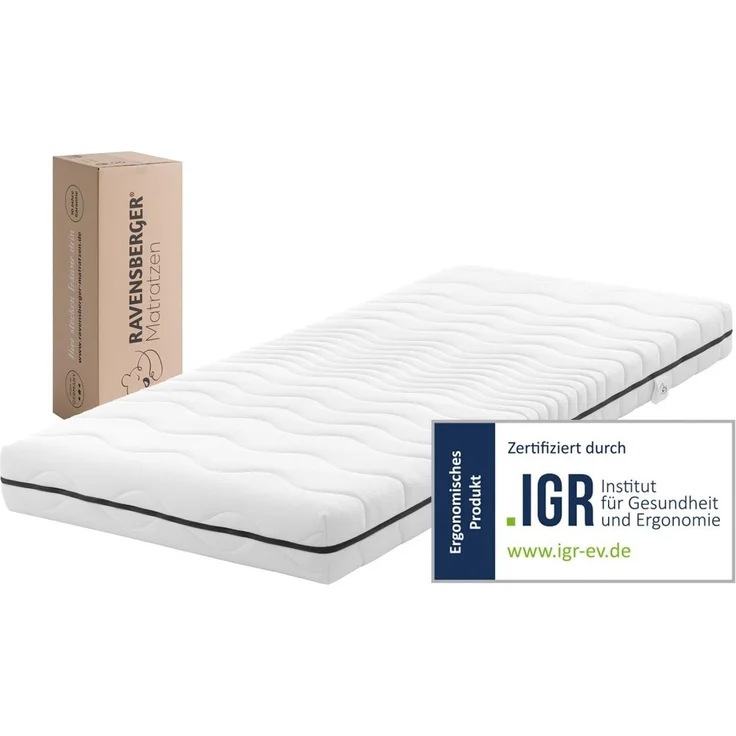 Kaltschaummatratze Kinder- und Jugendmatratze Softwelle Härtegra.., RAVENSBERGER Matratzen, 16 cm hoch, Härtegrad H1/H2 (RG 30) 80x200 cm mit PES Bezug – Bild 2