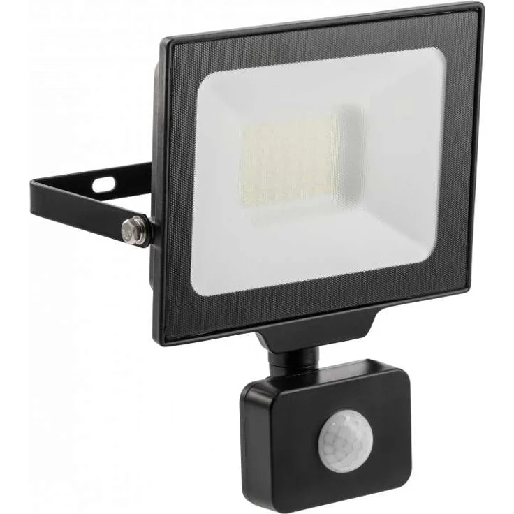 30w LED Außenbereich Strahler Leuchte IP65 mit Bewegungssensor in schwarz Eckig|Kaltweiß – Bild 1