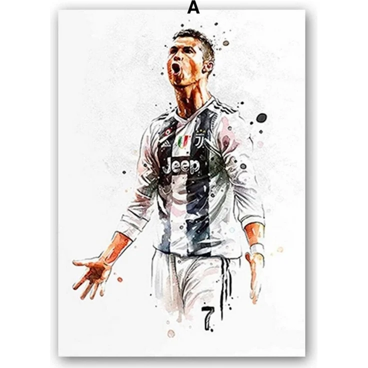 JUSTGOODMOOD Poster Fußballspieler Tor Jubel Lionel Messi und Christiano Ronaldo als Deko, D (1 St) – Bild 3