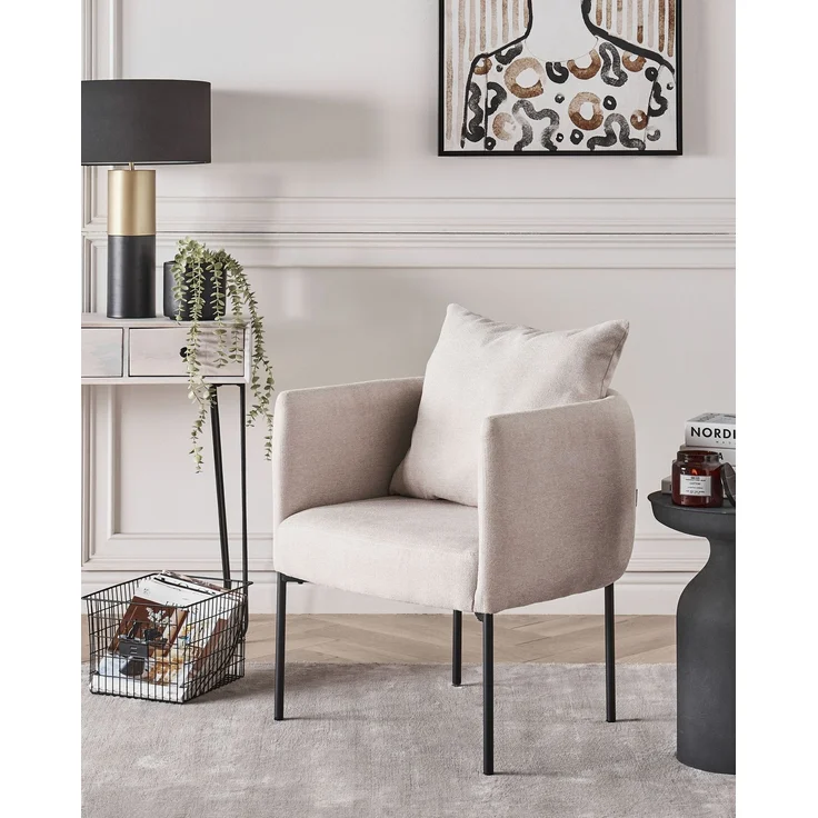 Sessel MALMOS Stoff Helles Beige – Bild 3