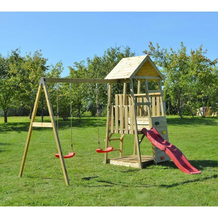 Wendi Toys Holz Spielturm Salamander | inkl.