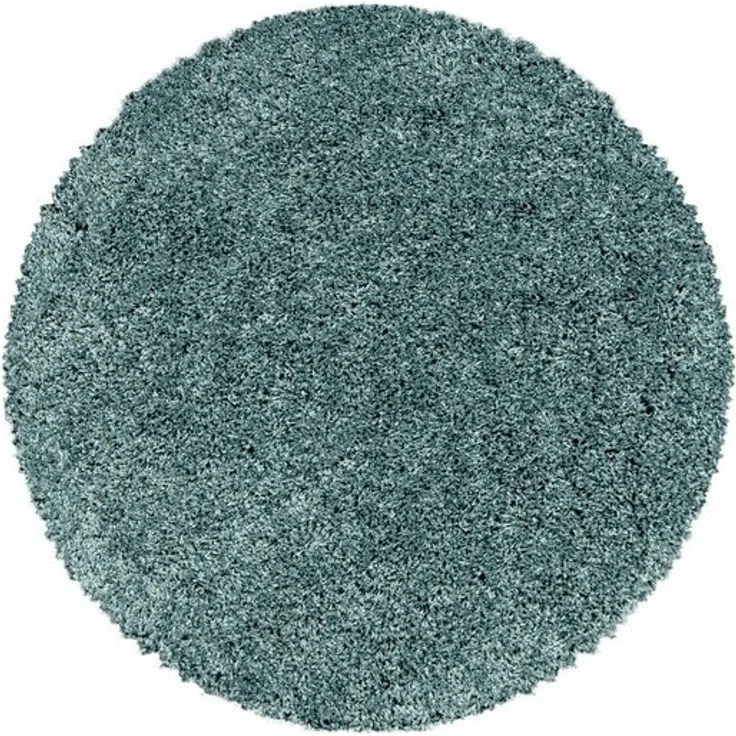 Teppium Teppich Unicolor - Einfarbig, Rund, Höhe: 30 mm, Einfarbig Shaggy Teppich Wohnzimmer Langflor versch. farben und größen – Bild 3